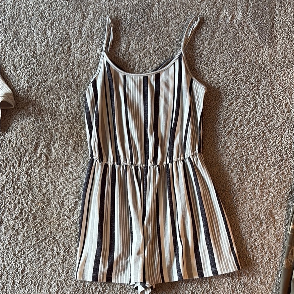 Striped One Piece Romper